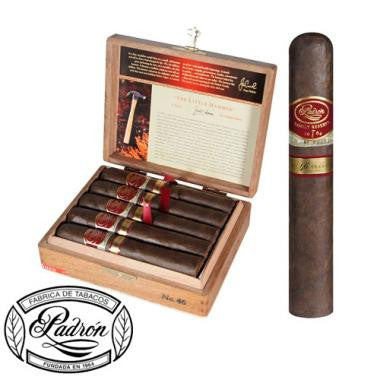 The Padron Family Reserve #46 is a limited production cigar from Padron. Available in a Maduro wrapper, this cigar is made with tobacco aged for 10 years. Box-pressed, full bodied, and 56 x 5 1/2" in size.

Single Cigar